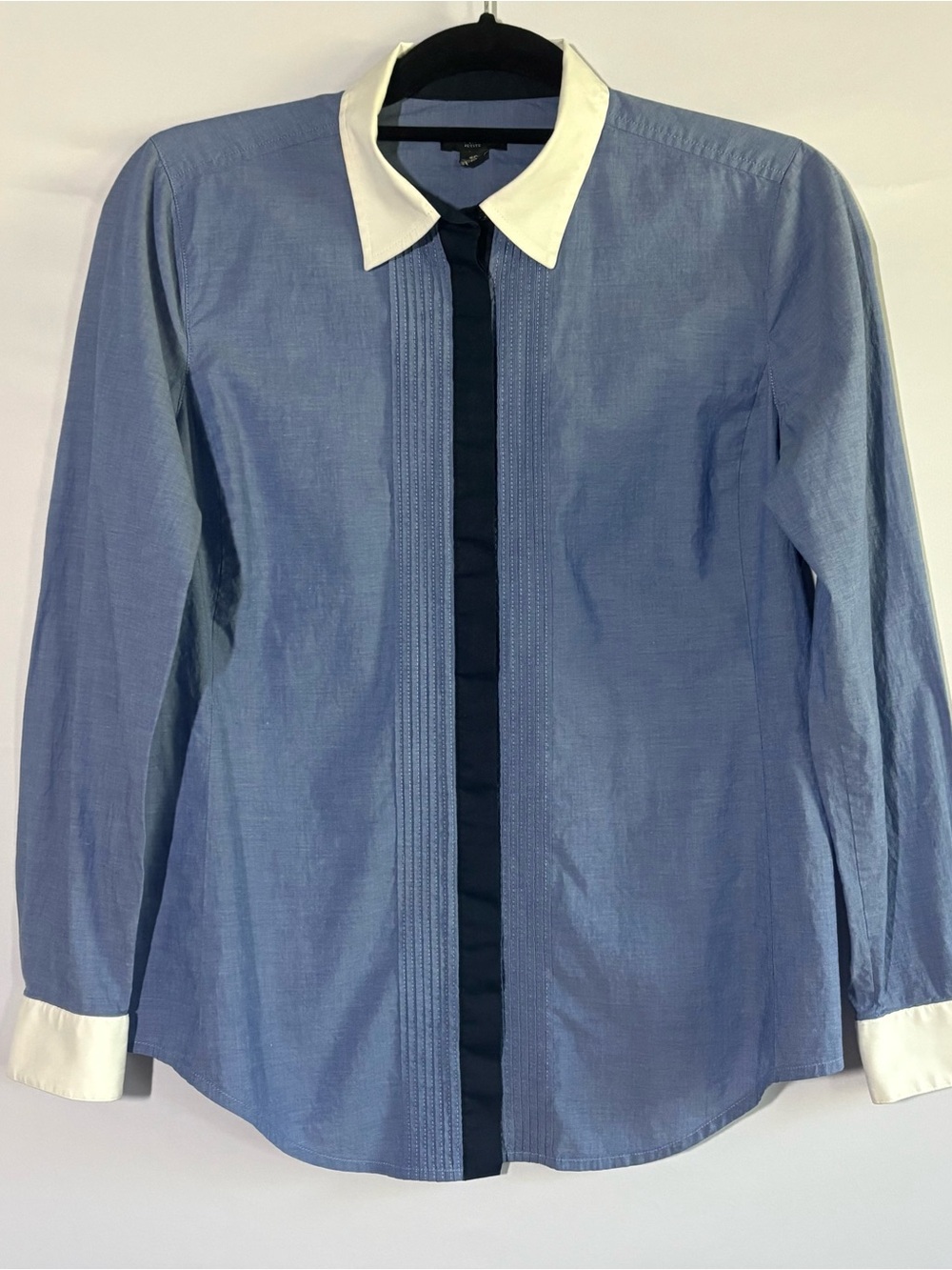 Ann Taylor Petites Blue Winchester Button Down